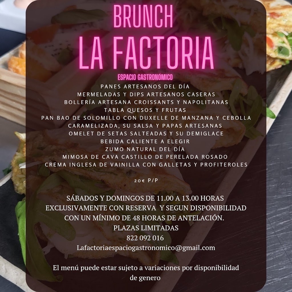 La Factoria Espacio Gastronomico — Carta
