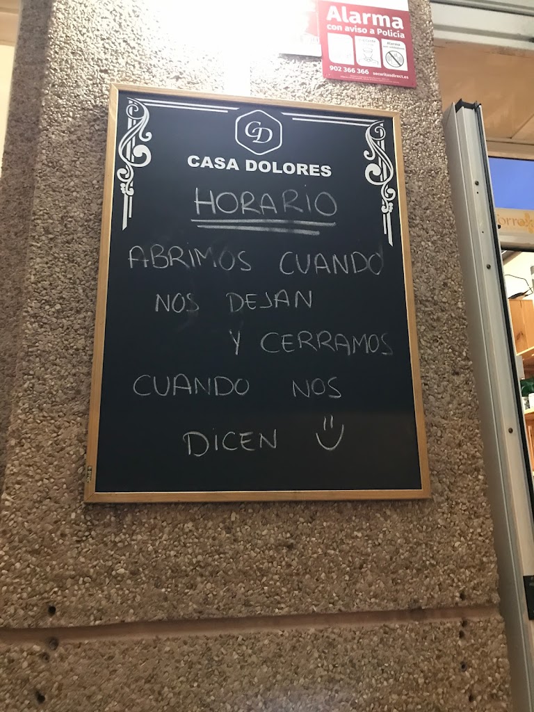 TIENDA CASA DOLORES — Carta