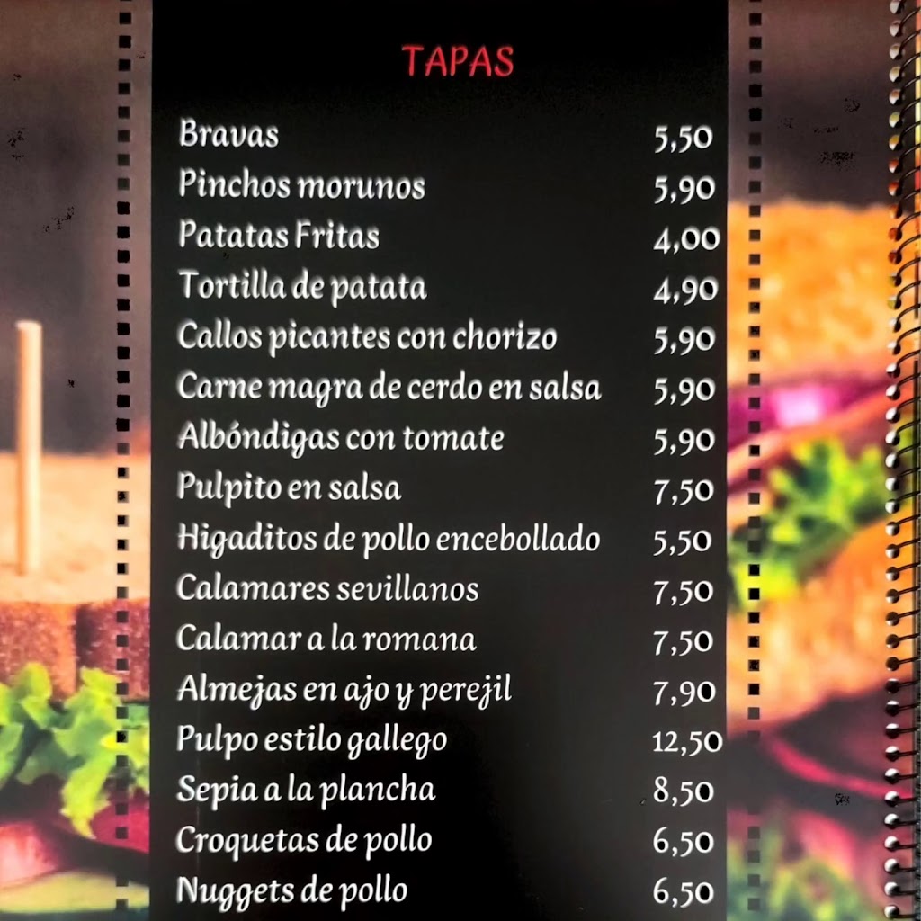 Bar Bendichos's — Carta