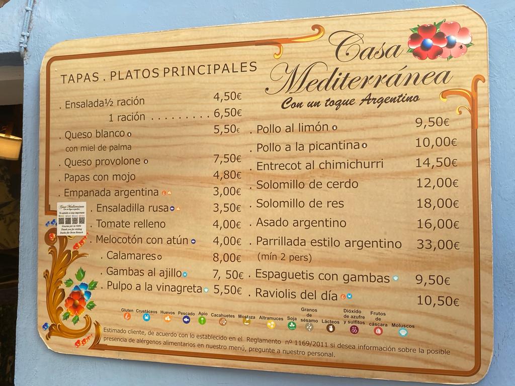 Casa Mediterranea — Carta