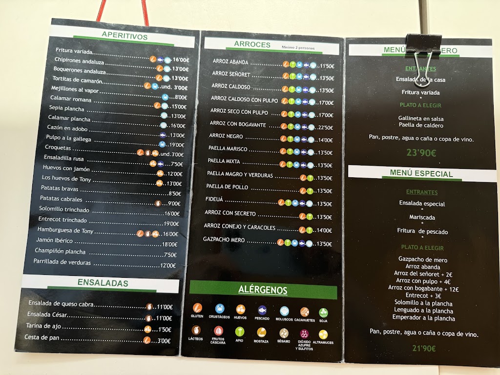 Restaurante LA FREIDURIA ANDALUZA — Carta