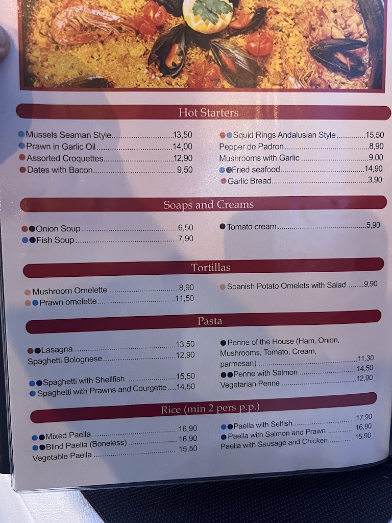 Restaurant Grill Manolo's — Carta