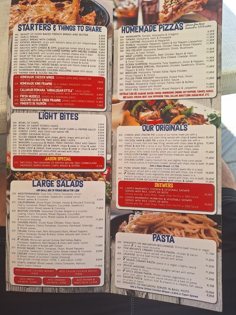 Tom Brown's — Carta