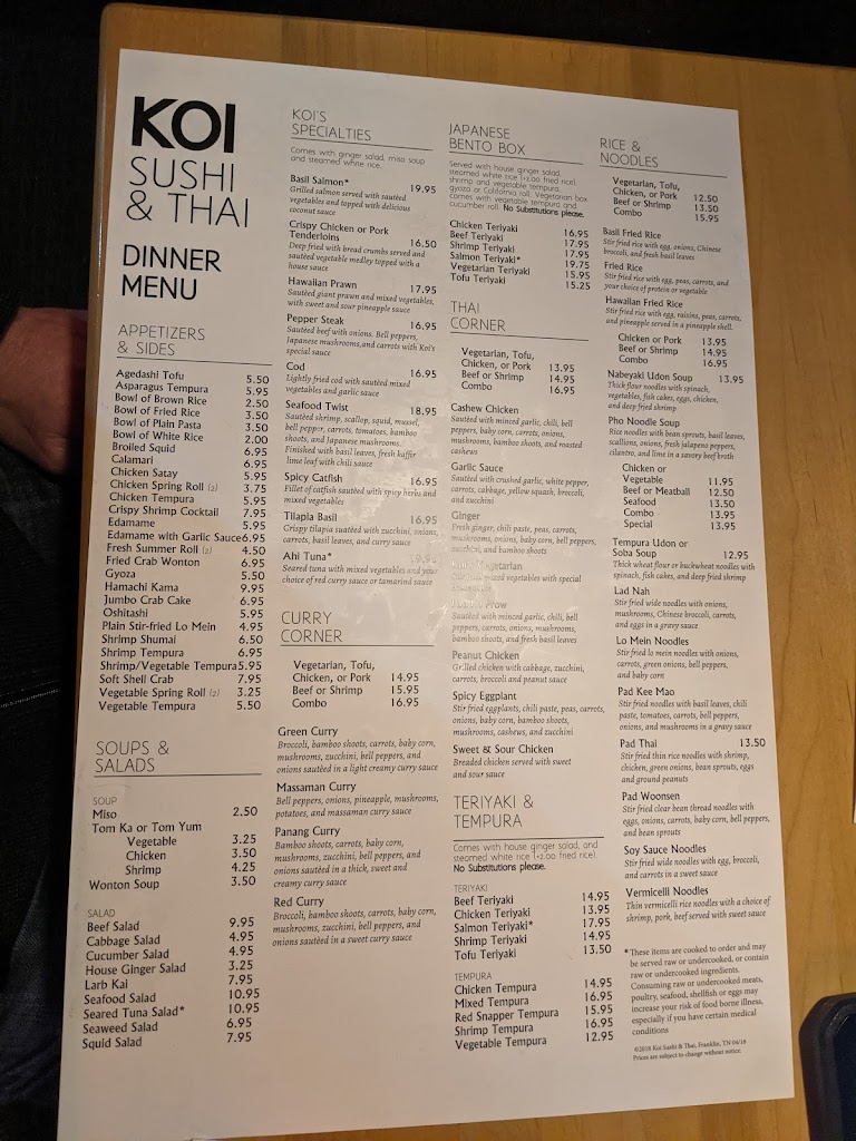 Koi Sushi & Thai