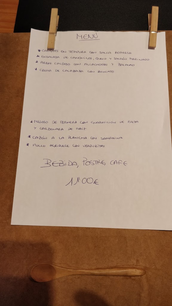 Restaurant Els teus Sentits — Carta
