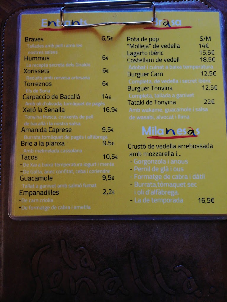 La Senalla — Carta