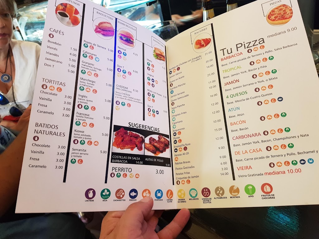 Bar Don Te — Carta