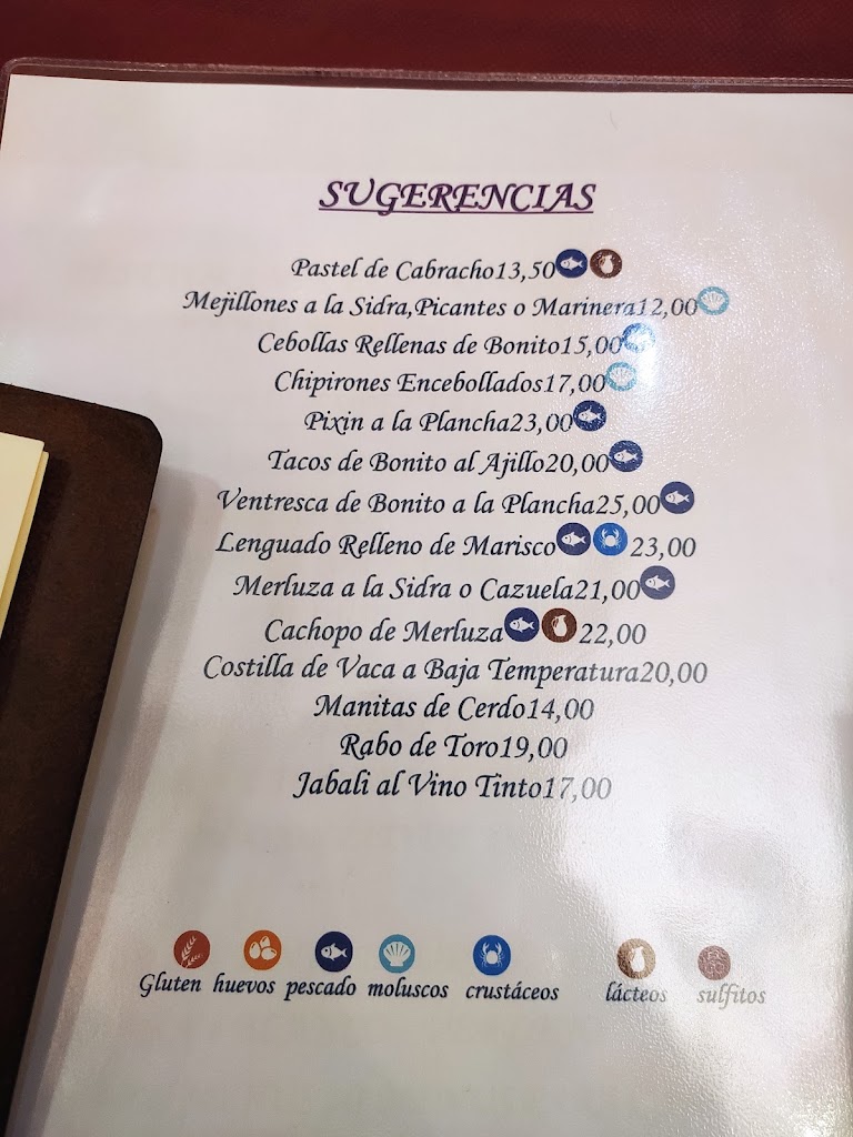 Restaurante El Fartuquin — Carta