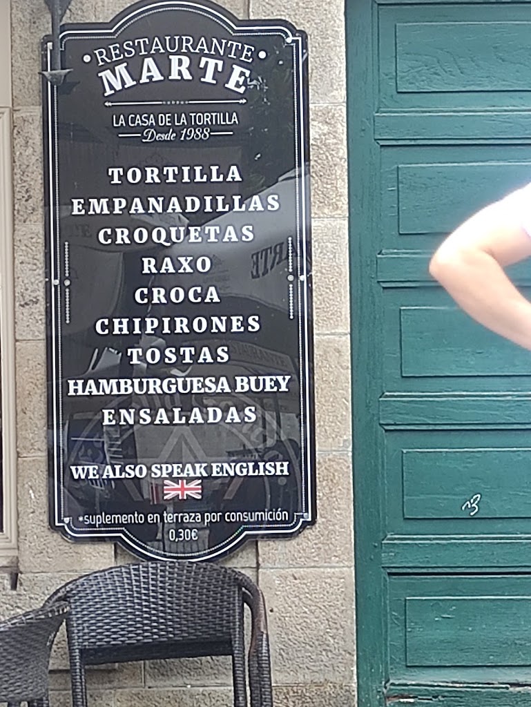 Restaurante Marte — Carta