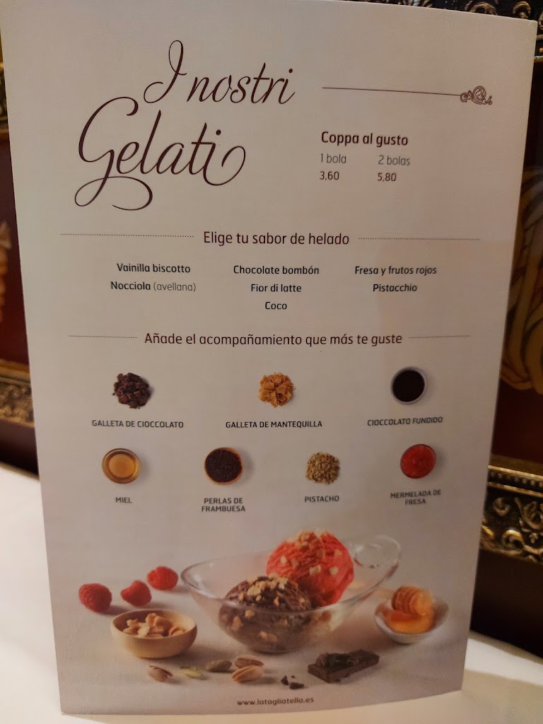 Restaurante La Tagliatella | CC. Bahia Plaza, Algeciras — Carta