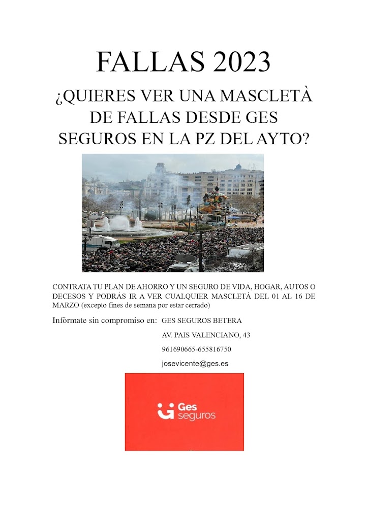GES SEGUROS BETERA — Del propietario