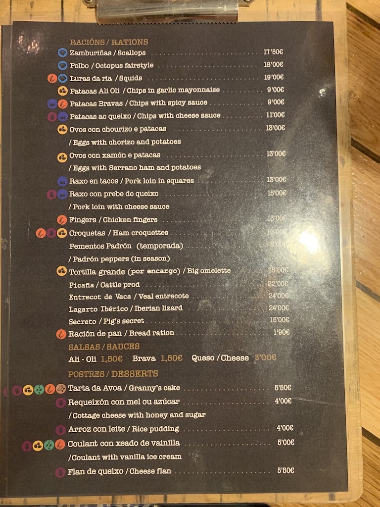 Taberna Gastronomica Cornelius — Carta
