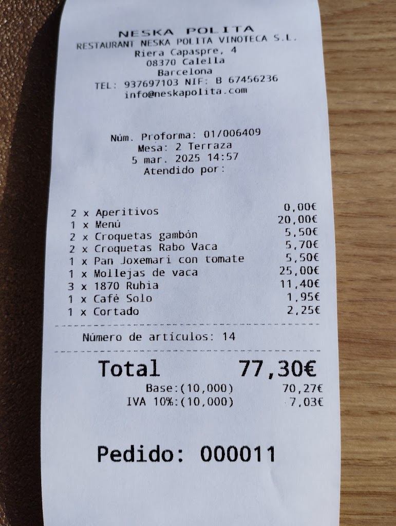 Neska Polita Vinoteca — Mas recientes