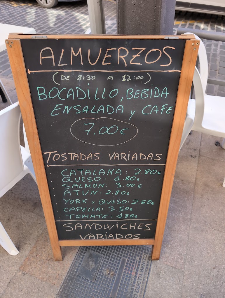 Bar La Cova — Carta