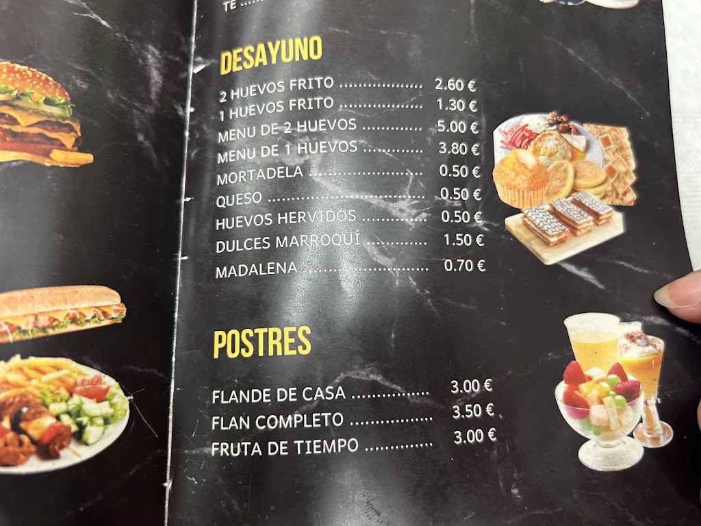 Restaurante Glace Halal — Carta