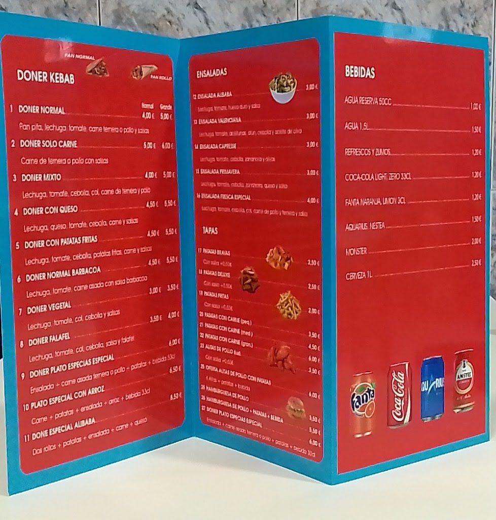 SPORTIUM en Bar Ali Baba — Carta