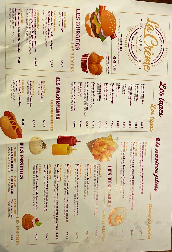 La Creme - Lounge & Bar — Carta