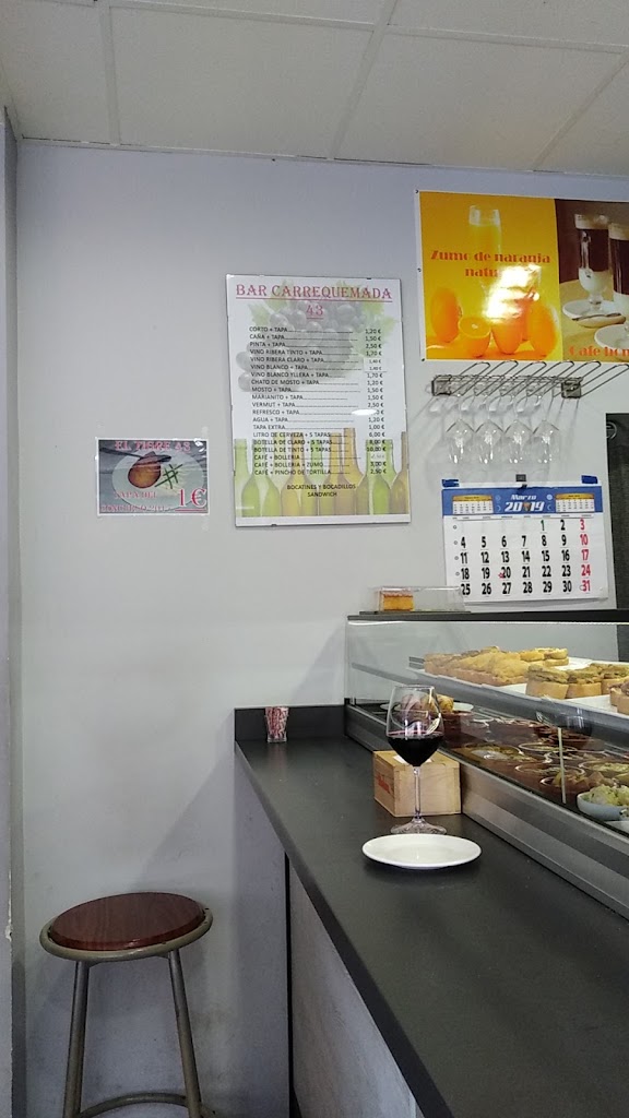 Bar Carrequemada 43 — Carta