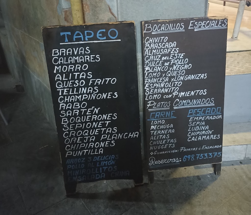 Restaurante Cafeteria Cruz del Este — Carta