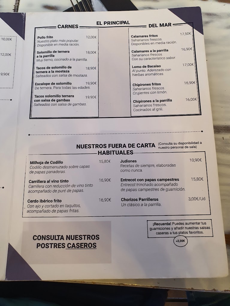 La Pizarra: Sabores Ibericos — Carta