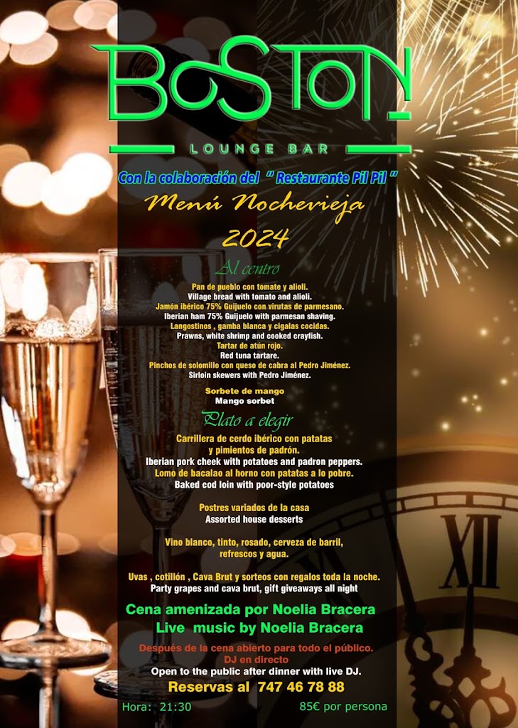 BOSTON LOUNGE BAR — Carta