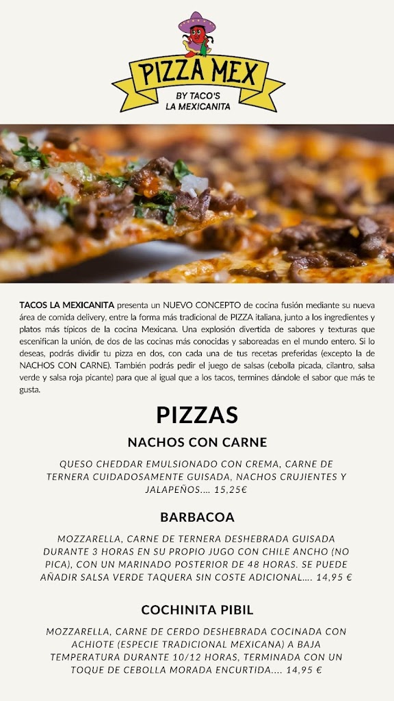 Restaurant La Mexicanita — Carta