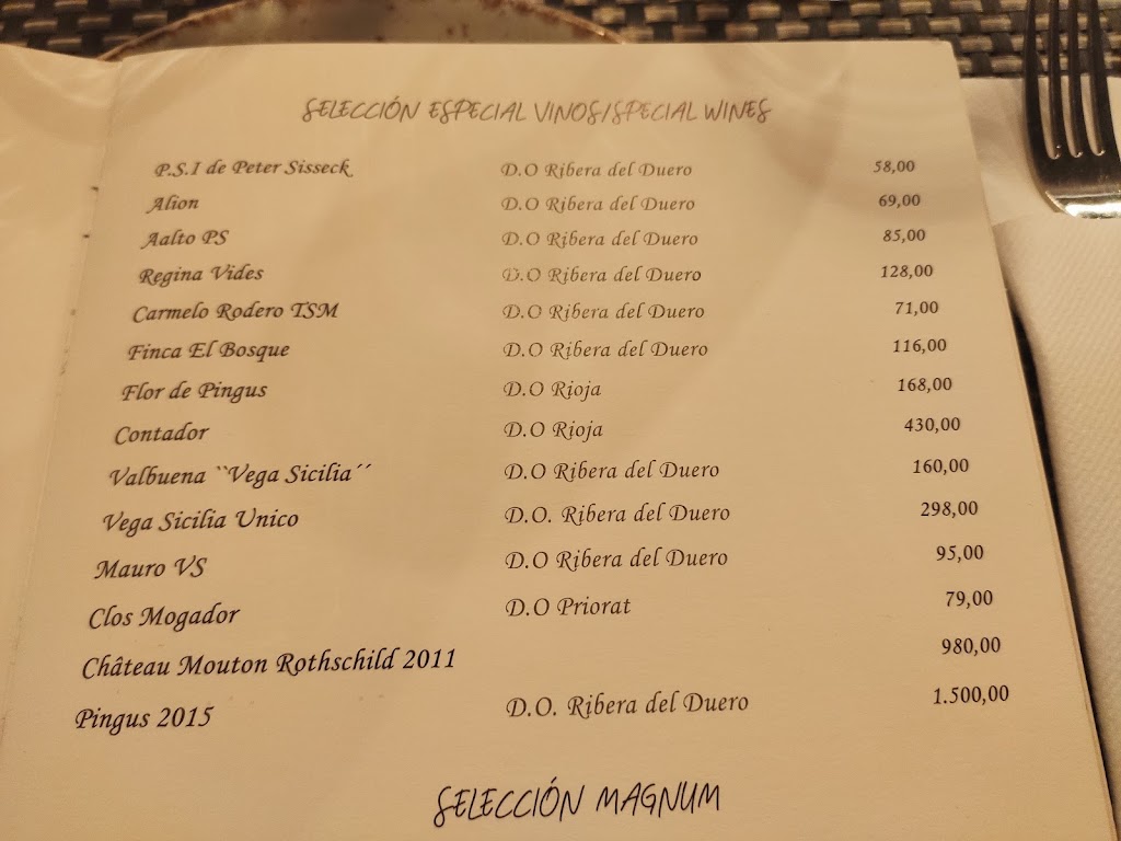 Gali Wine — Carta