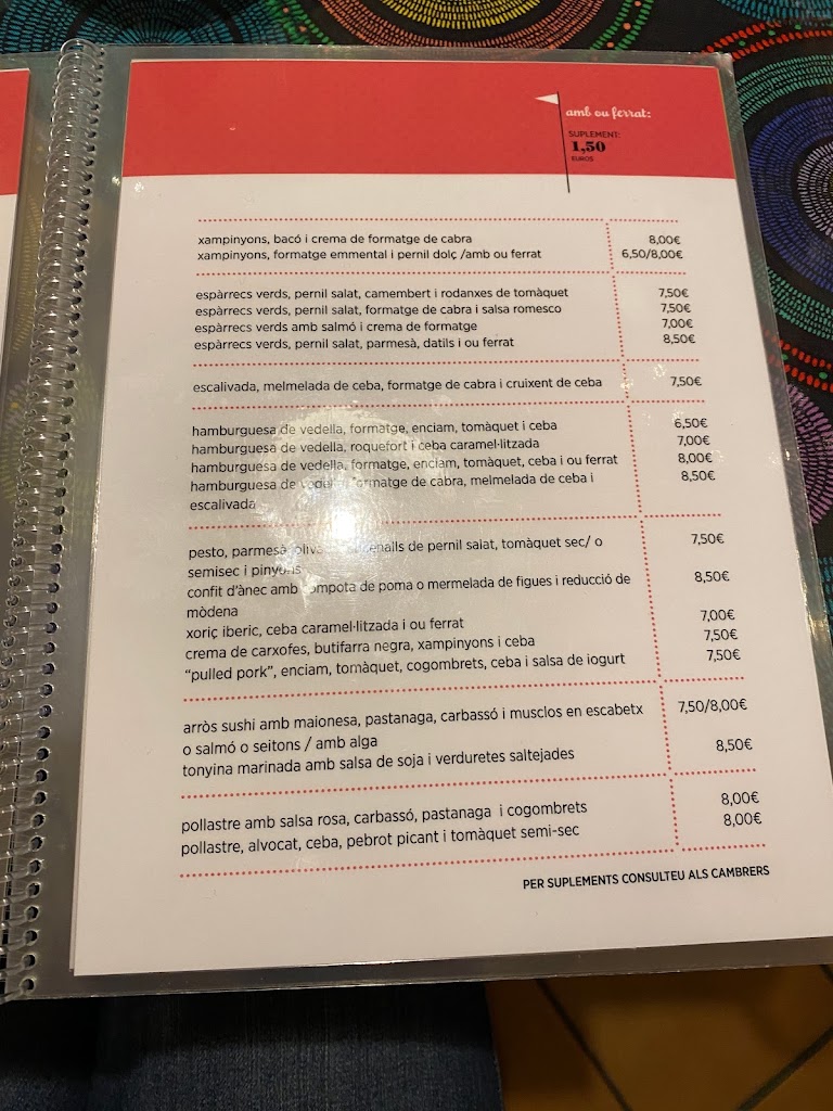 LA CREPERIA — Carta