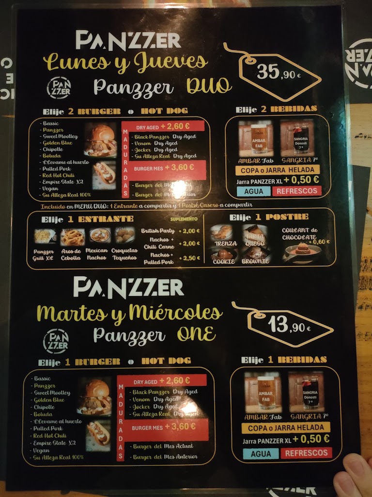 Panzzer Grill — Carta