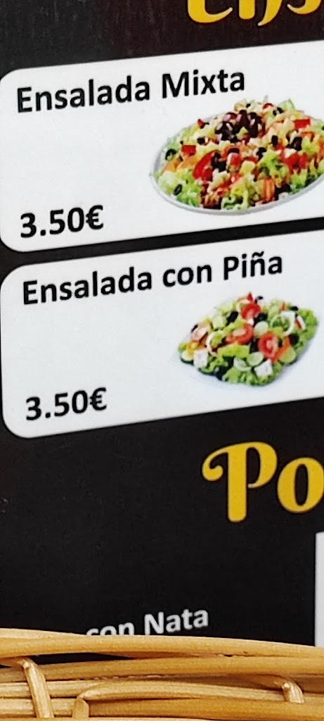 La Vila kebab pizza — Carta