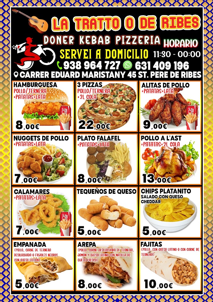 La Trattoria De Ribes — Carta