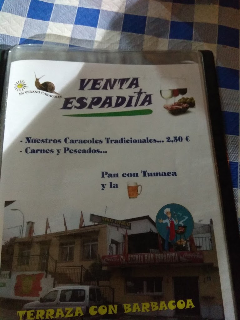 Restaurante Venta Espadita — Carta
