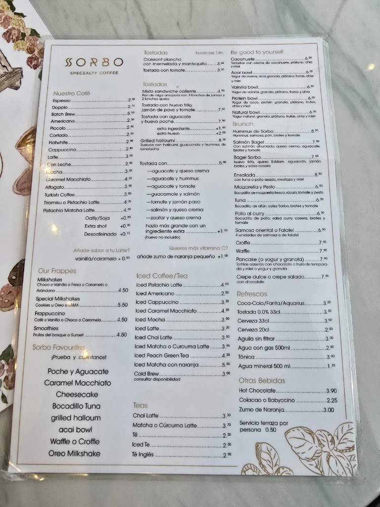 Sorbo Specialty Coffee - Cafe de Especialidad — Carta