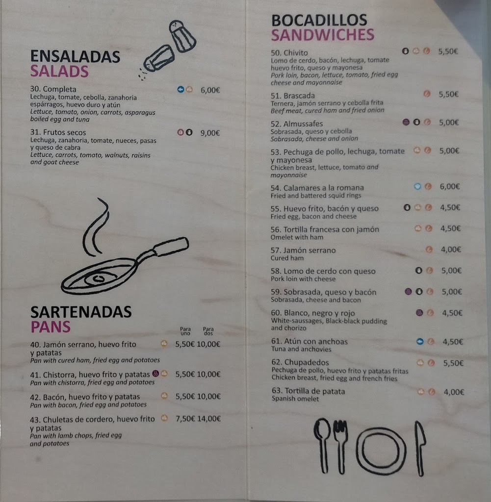 Restaurante Pepe — Carta