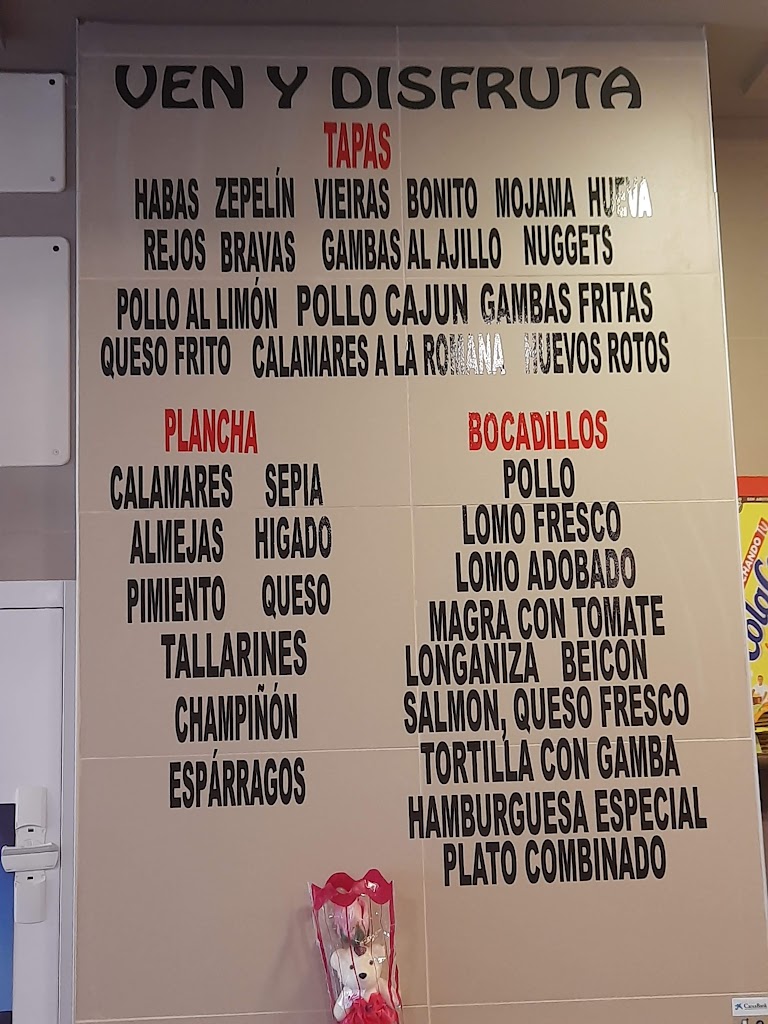 Bar Cazadores — Carta