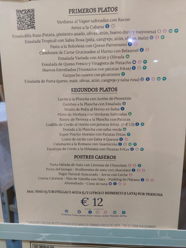 Restaurante Casa Pedro Calafell — Carta