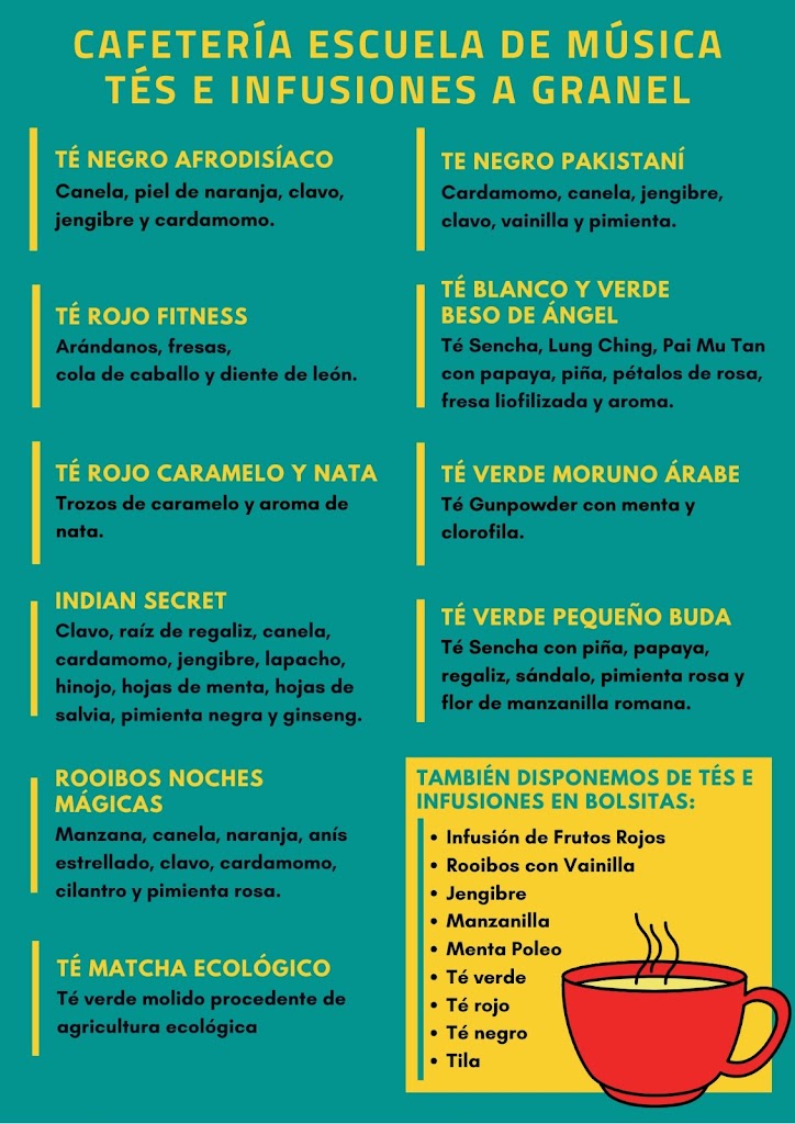 Cafeteria Escuela de Musica — Carta