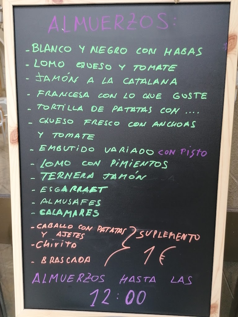 Restaurante Nueva Estrella — Carta