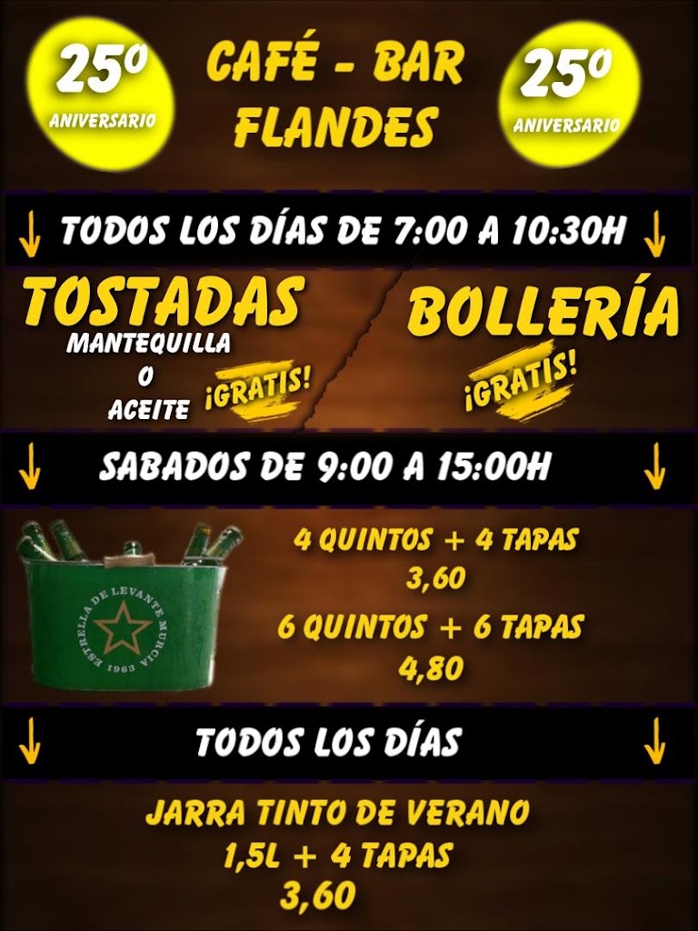 Cafe - Bar Flandes — Carta