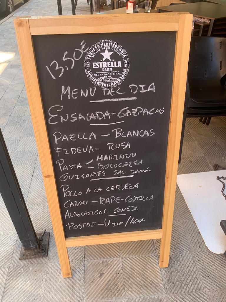 Bar restaurante Jordi — Carta