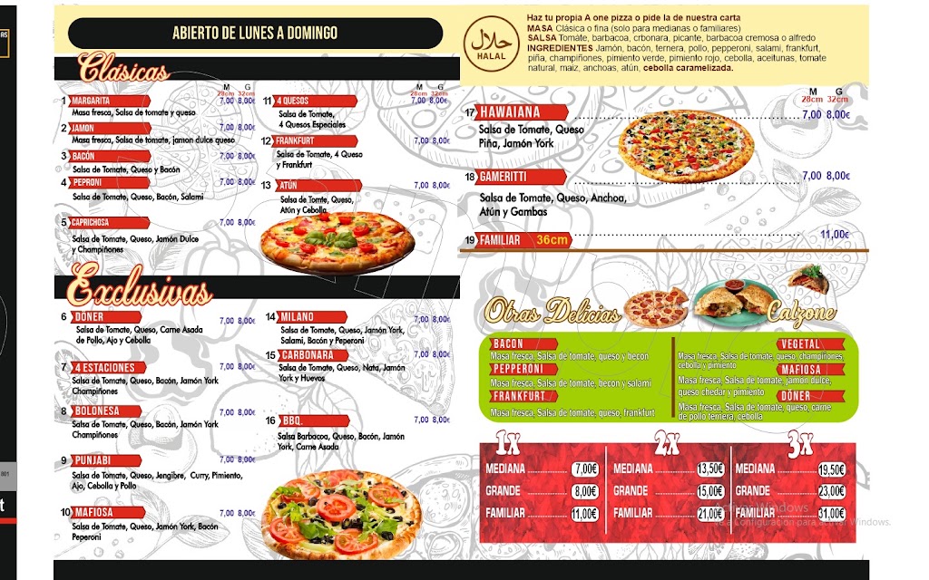 A One Kebab sant boi — Carta