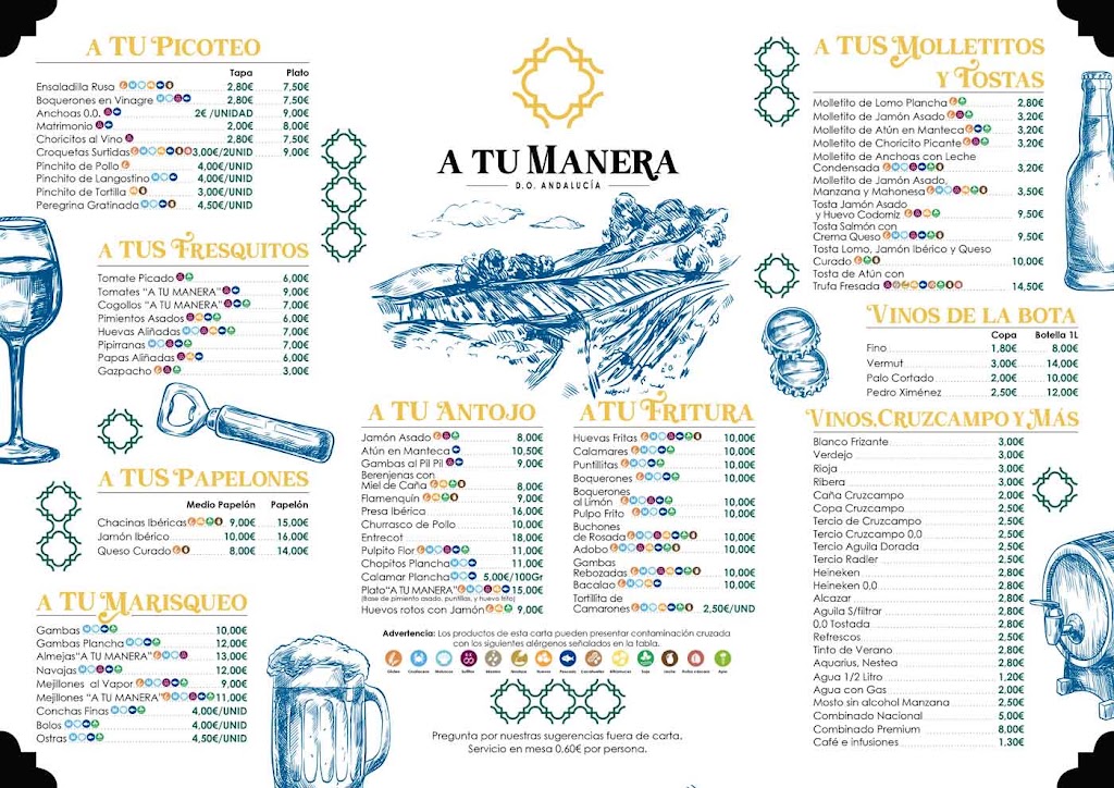 A Tu Manera — Carta
