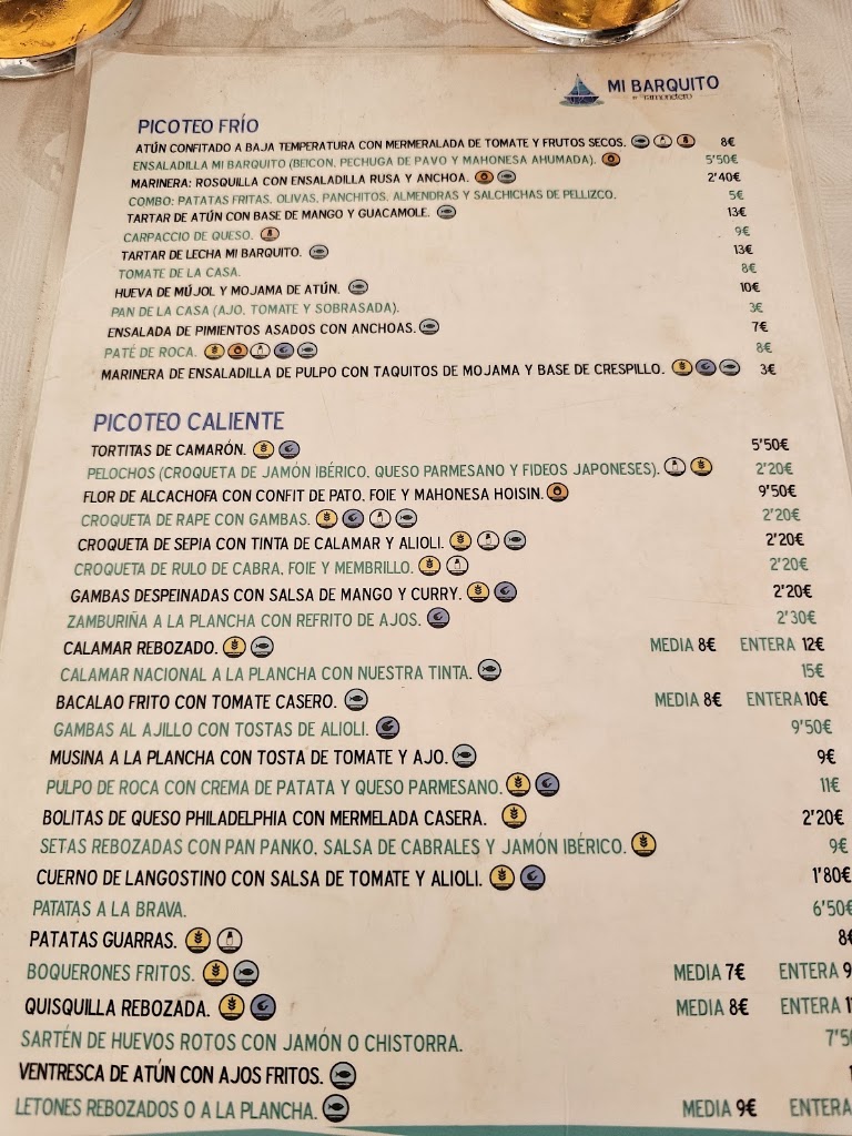 Chiringuito Mi Barquito by Ramonetero — Carta