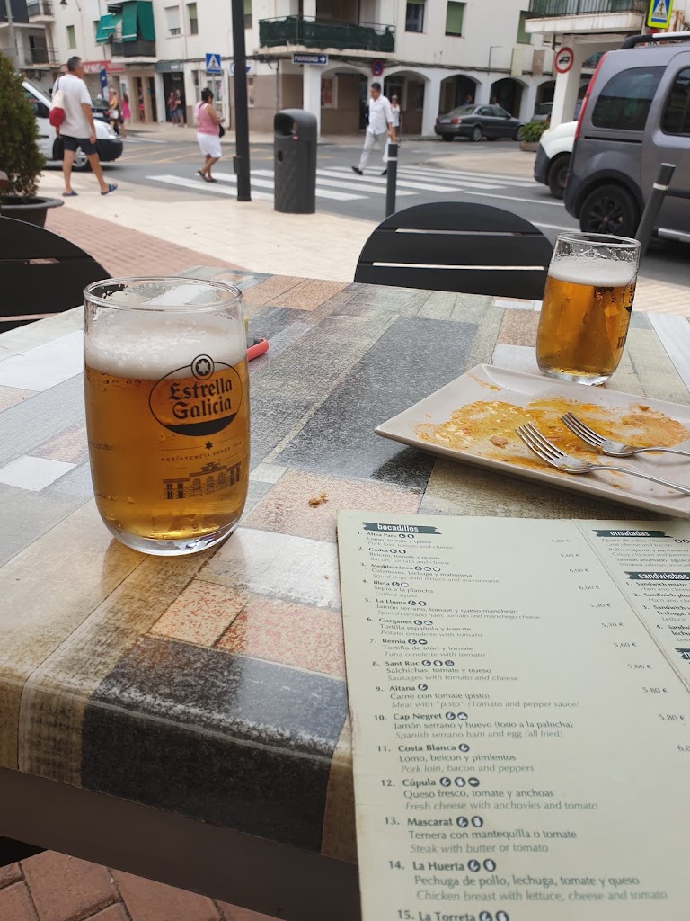 Bar Altea Park — Carta