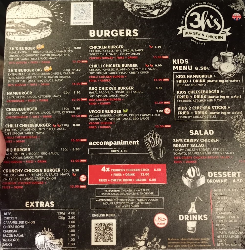 3h's Burger & Chicken — Mas recientes