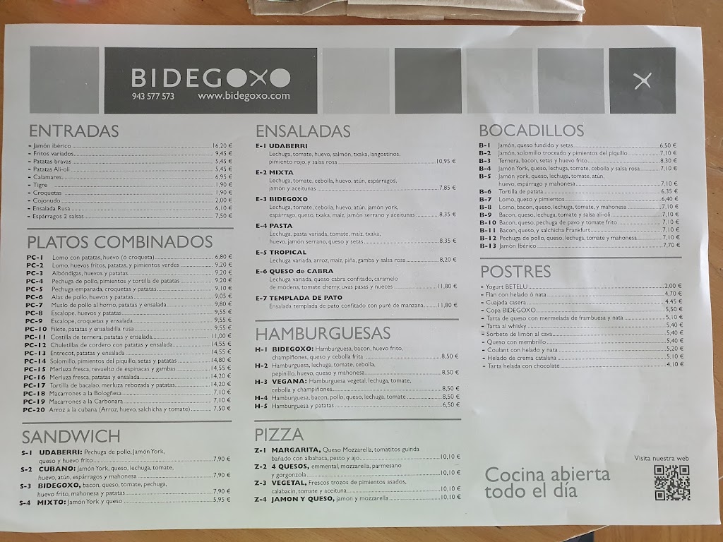 Bidegoxo — Carta