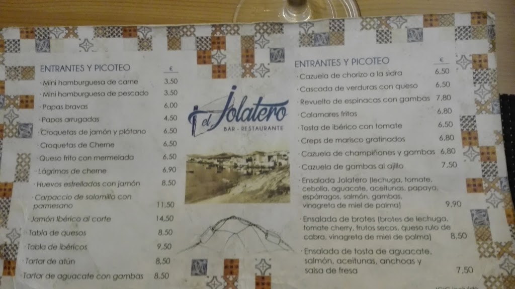 El Jolatero — Carta