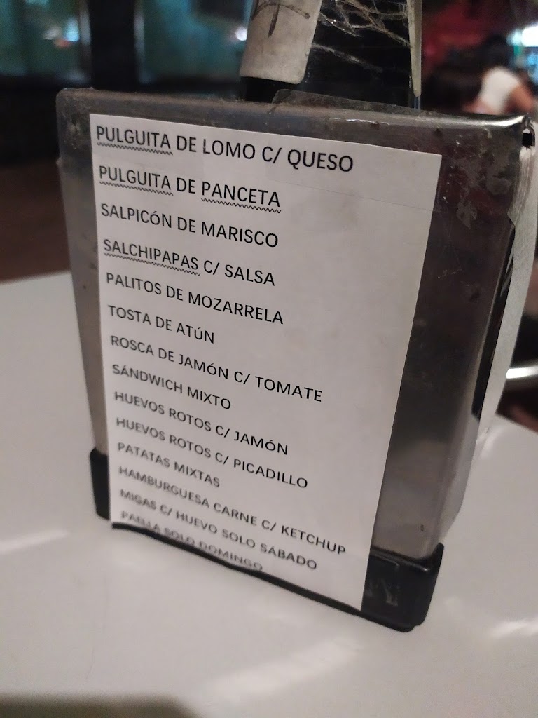 Cafeteria Restaurante Corcoba — Carta