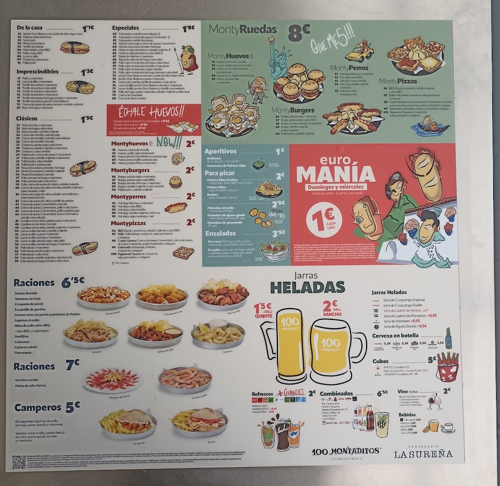 100 Montaditos Campello — Carta