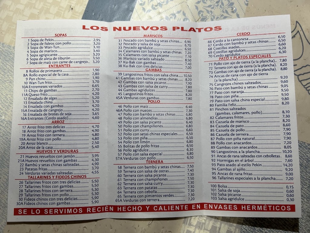Restaurante Pekin Muralla — Mas recientes